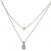 Platinum Necklace with Pearl and Zirgon