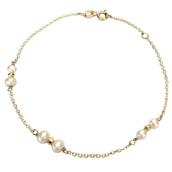 Golden Bracelet with Pearls