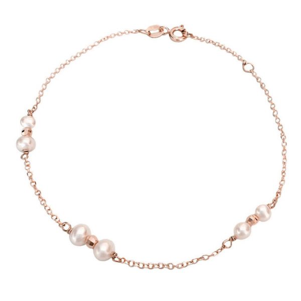 Pink Gold Bracelet with Pearls