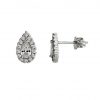 Platinum tear earrings