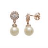 Earrings Rosette with Pearl