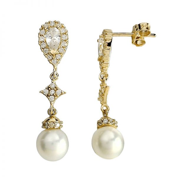 Hanging earrings with Pearl