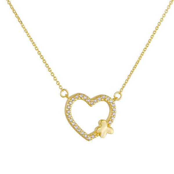 Necklace Heart & Butterfly