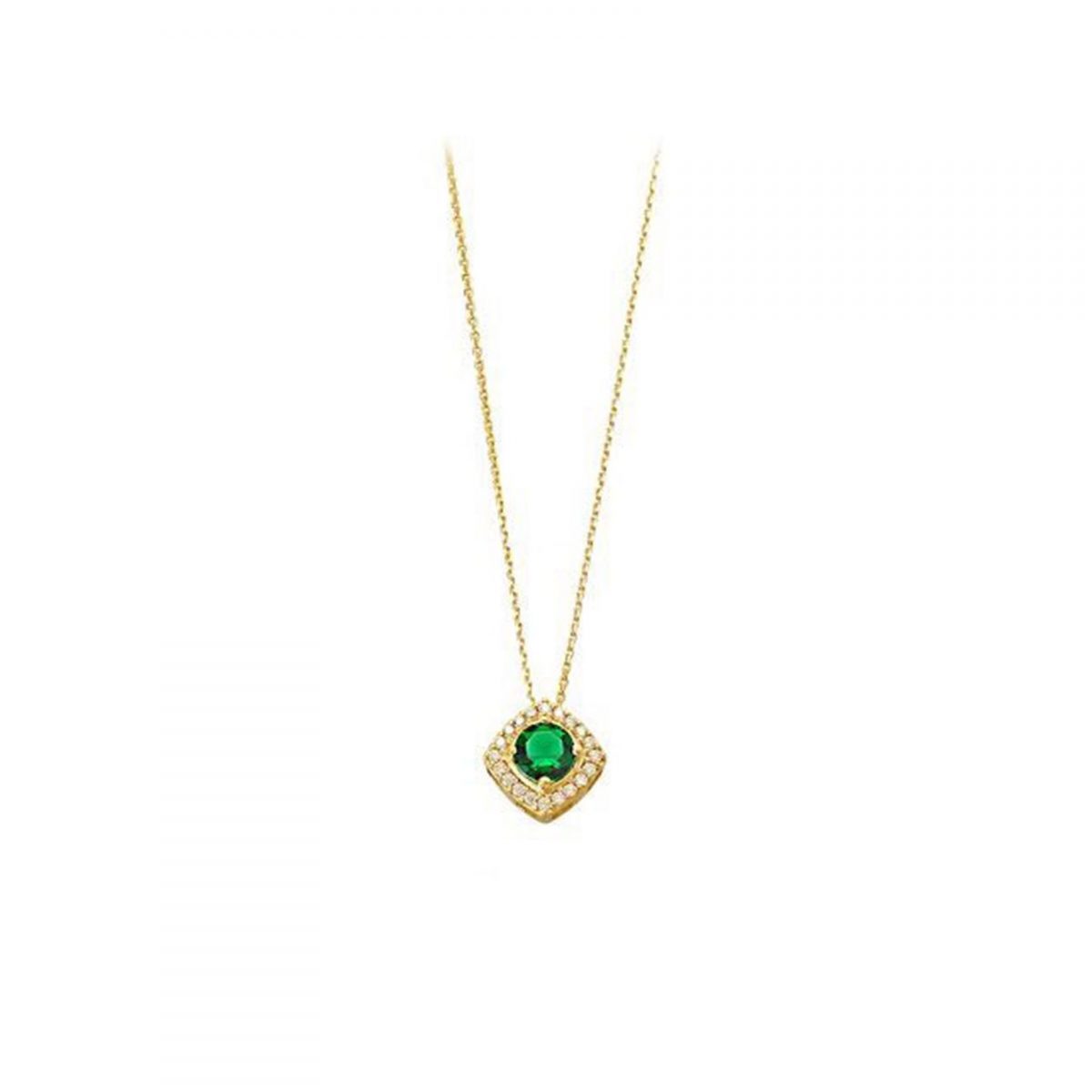 Necklace with Green Stone