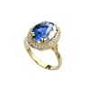 Ring Rosette with blue stone