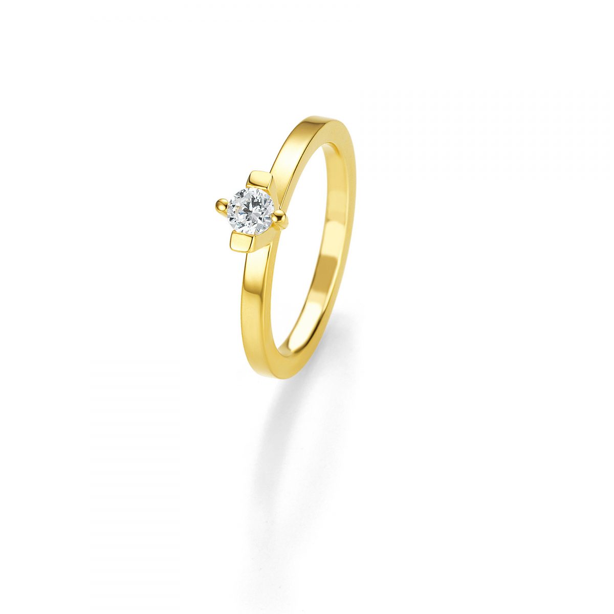 Solitaire K18 Ring with Diamond