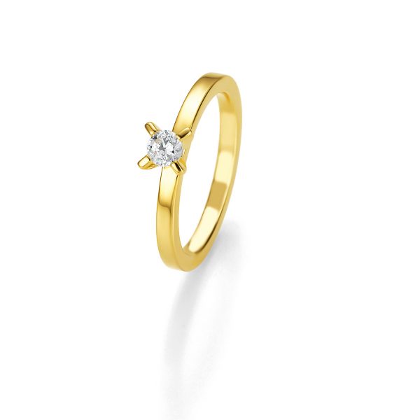 Solitaire K18 Ring with Diamond