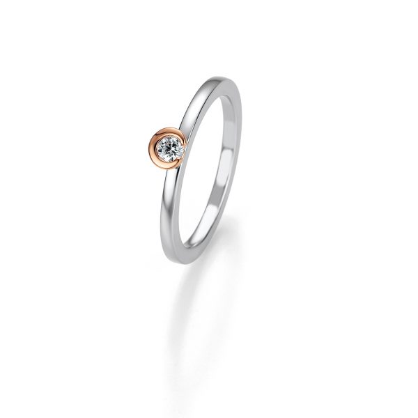 Solitaire K18 Ring with Diamond