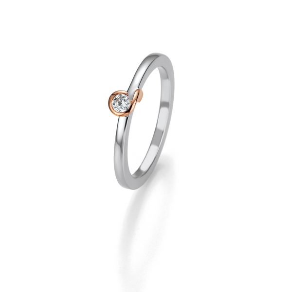 Solitaire K18 Ring with Diamond