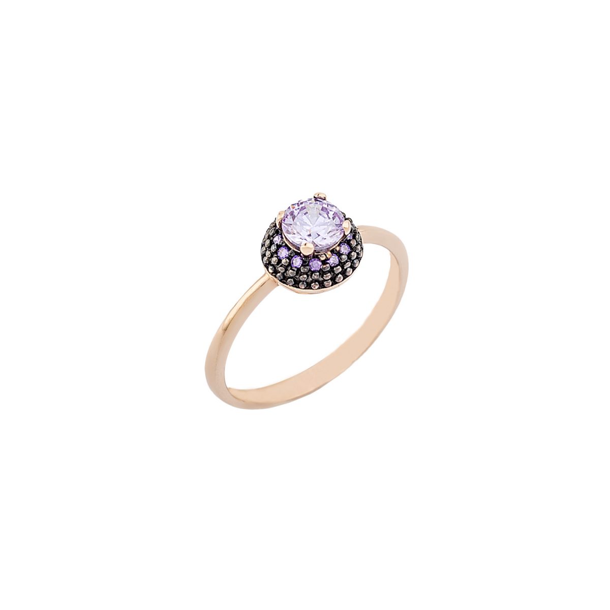 Ring with pink stones