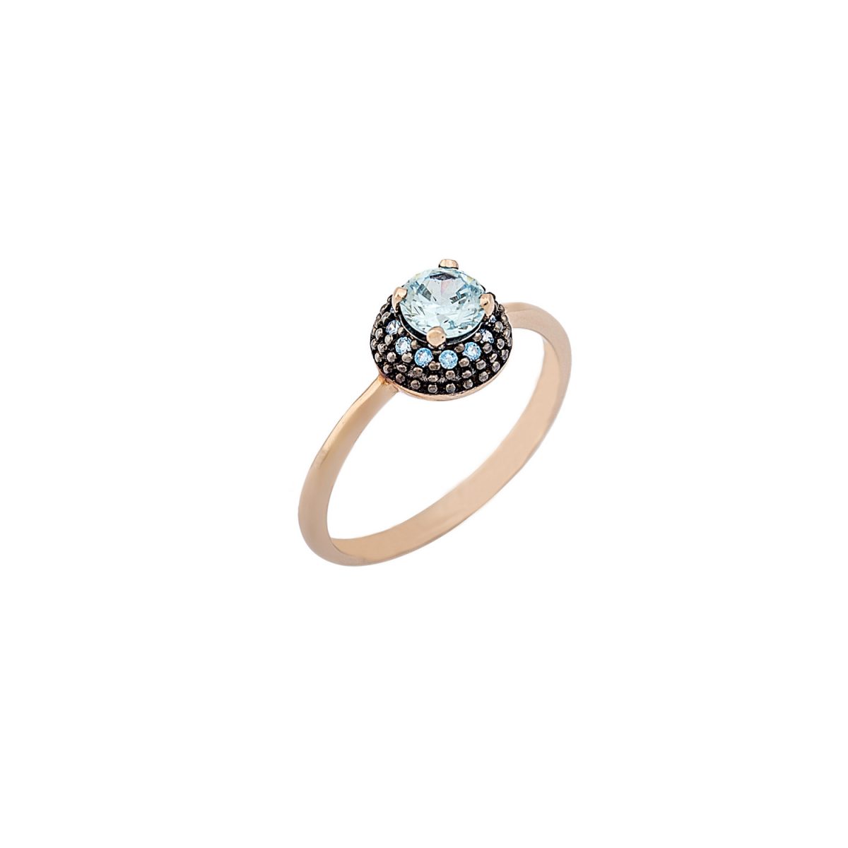 Ring with blue stones