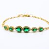 Women's Bracelet with green stones