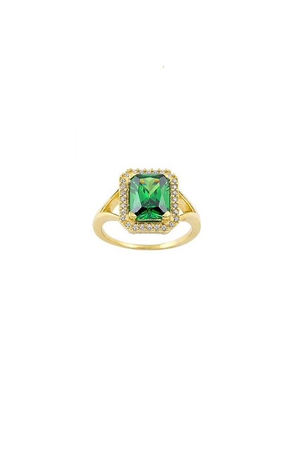 Δαχτυλίδι με Πράσινη Πέτρα