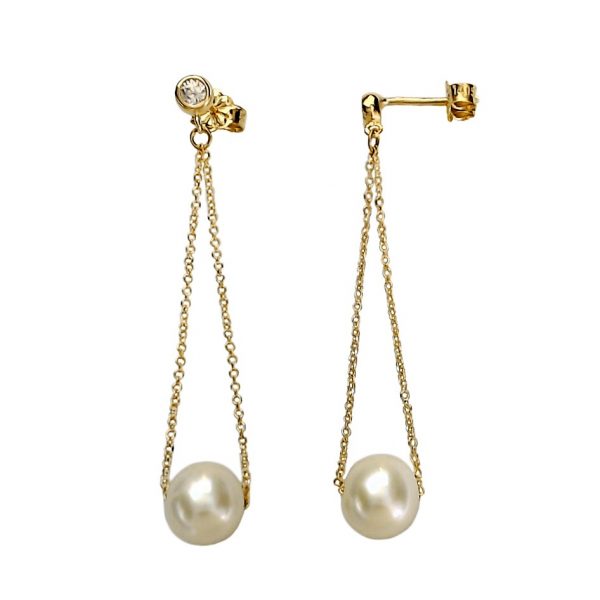 Hanging earrings with Pearl