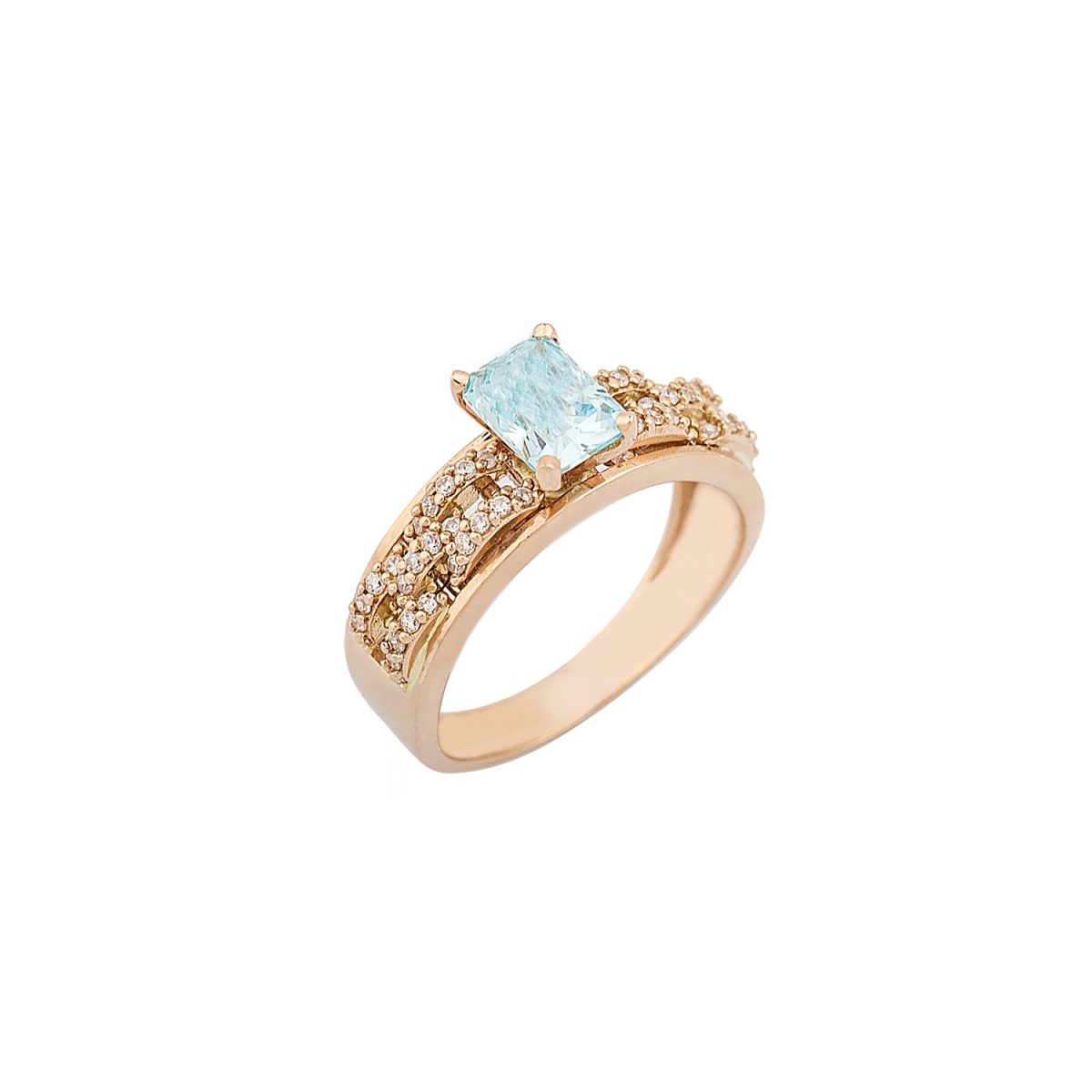 Ring Solitaire Blue Stone
