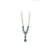 Platinum necklace with Blue Stones