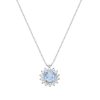 Rosette necklace with Blue stone