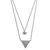 Platinum necklace triangle and monopetra