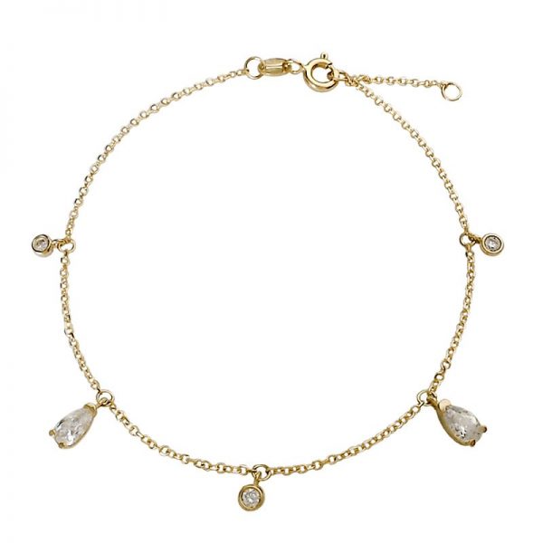 Gold bracelet colza solitaire colza