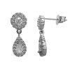 Platinum rosette earrings