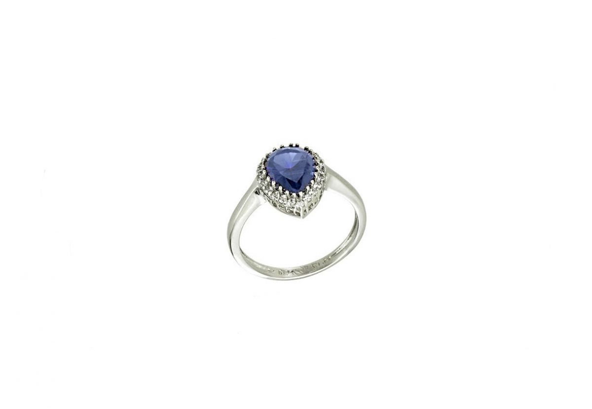 Ring Tear with Blue Stone