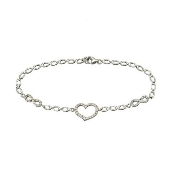 Bracelet heart & infinity