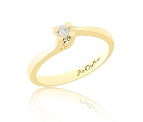 Solitaire Ring Flame with Diamond