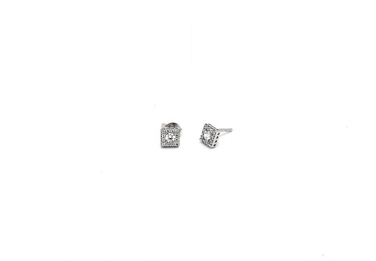 Rosette earrings square