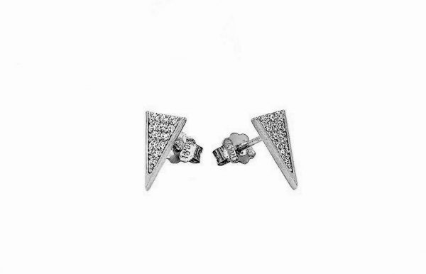 Platinum Earrings Triangle