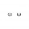 Platinum rosette earrings