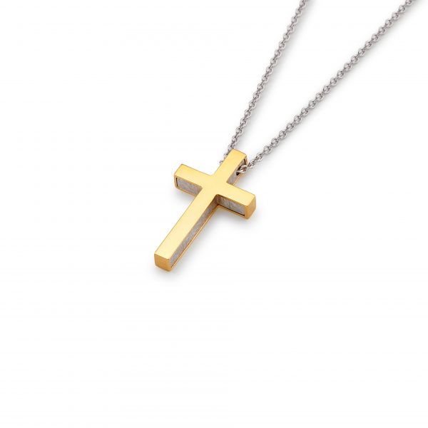 18-carat Gold Cross with Chain