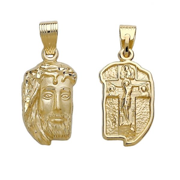 Golden pendants head of Christ