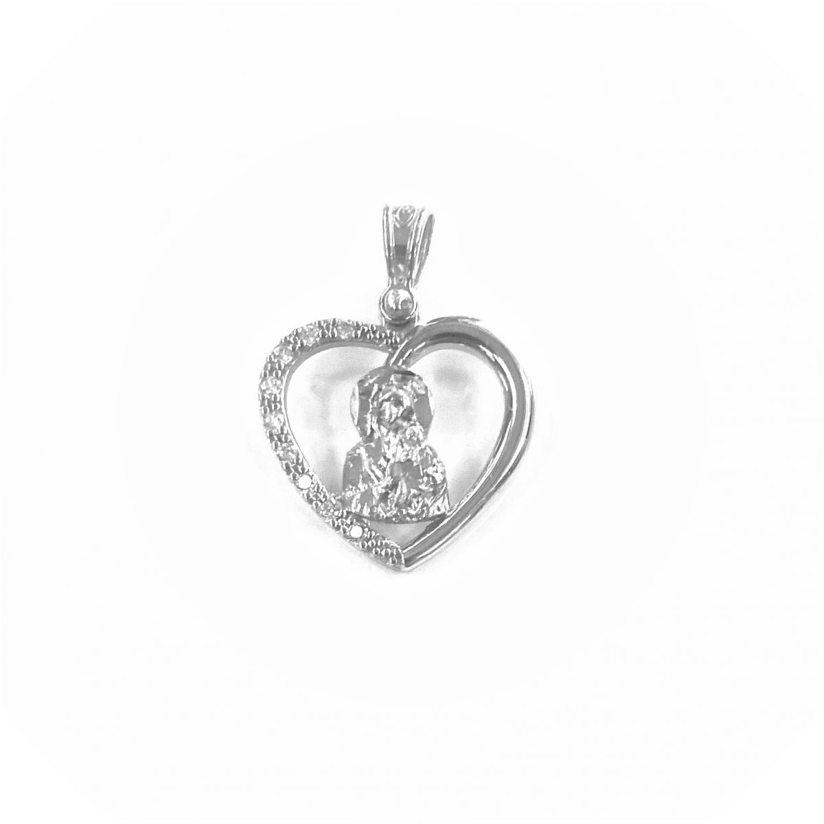 Amulet pendants Our Lady in a heart