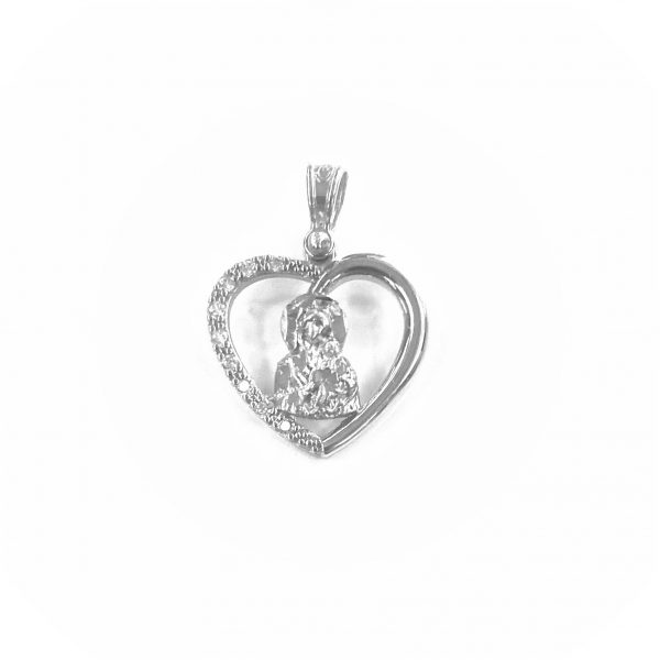 Amulet pendants Our Lady in a heart