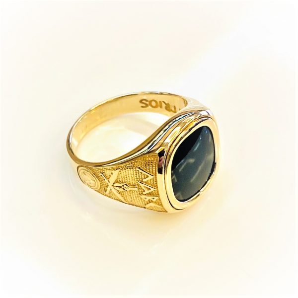 Gold Male ring Molon Lave