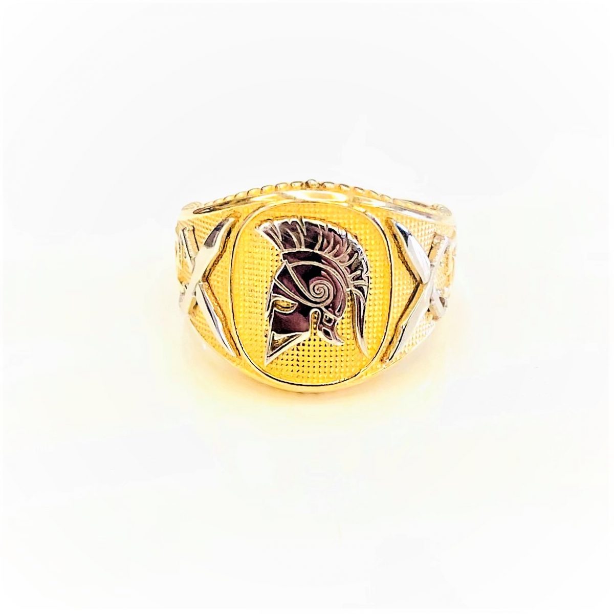Gold Ring with Spartan warrior