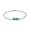 Women's Bracelet with green stones