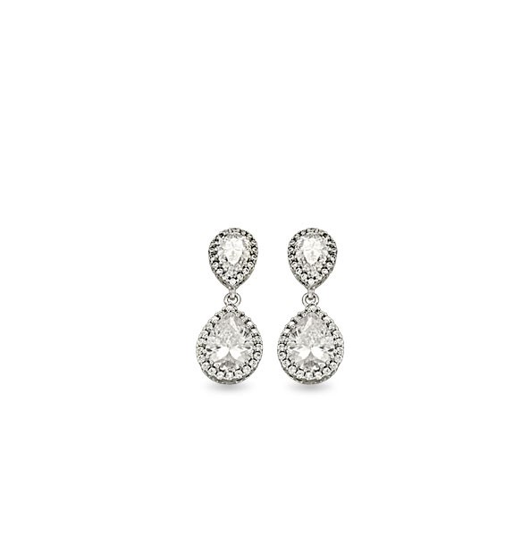 Double teardrop earrings