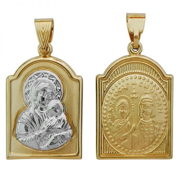 Pendant-Amulet double-sided Virgin with Constantinato