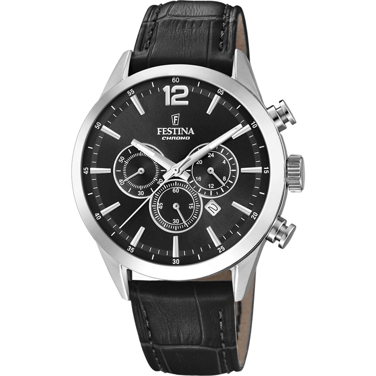 Festina chronograph with leather strap