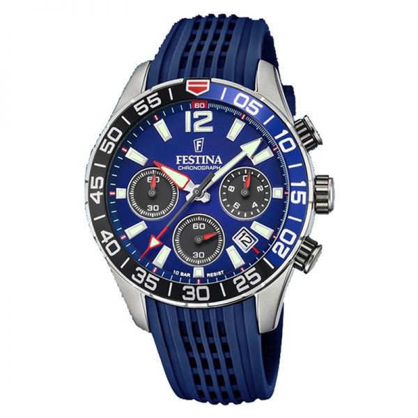 FESTINA Chronograph Blue Rubber Strap