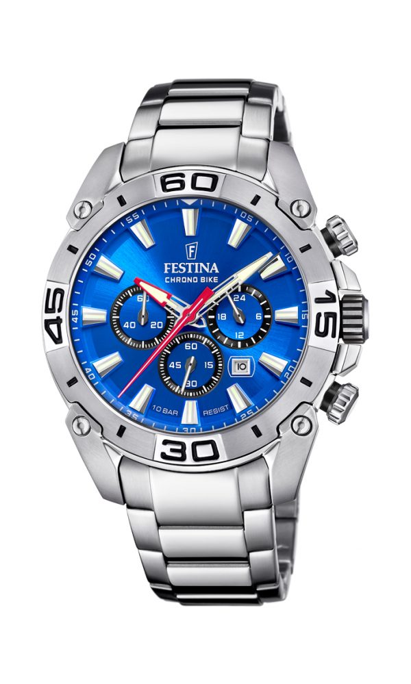 Festina chronograph with metal bracelet