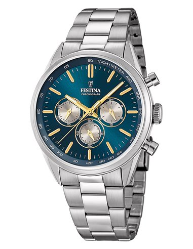 Festina chronograph with metal bracelet