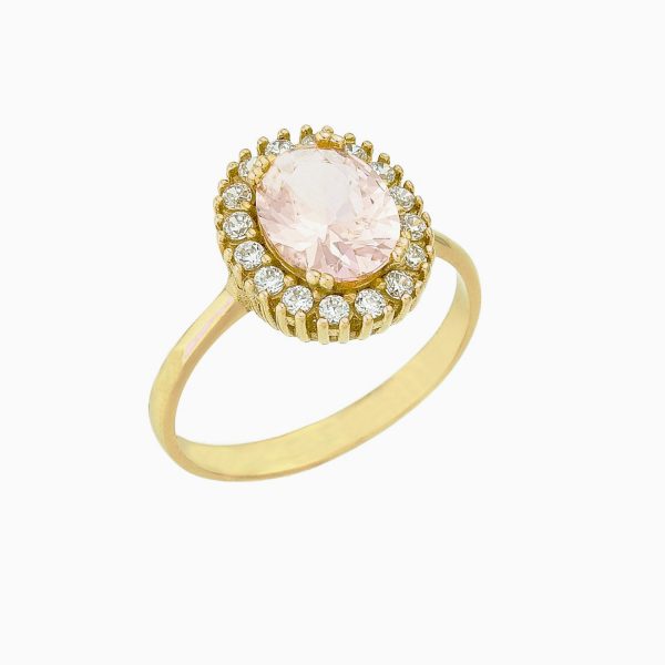 Δαχτυλίδι με Ροζ πέτρα
