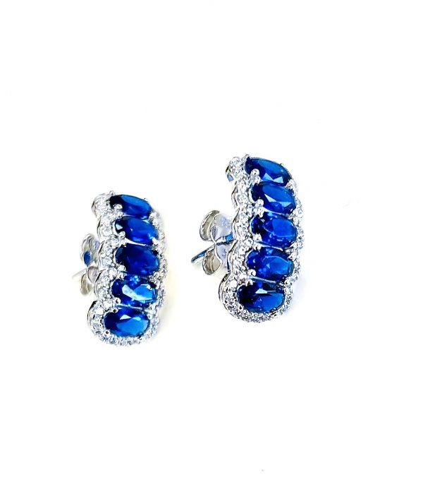 Women's earrings with blue stones