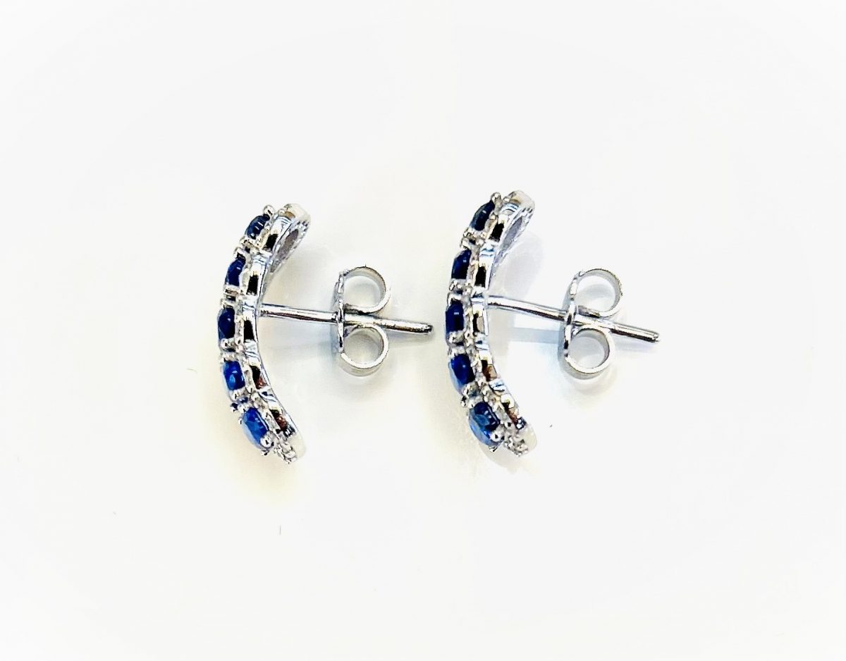 Women's earrings with blue stones