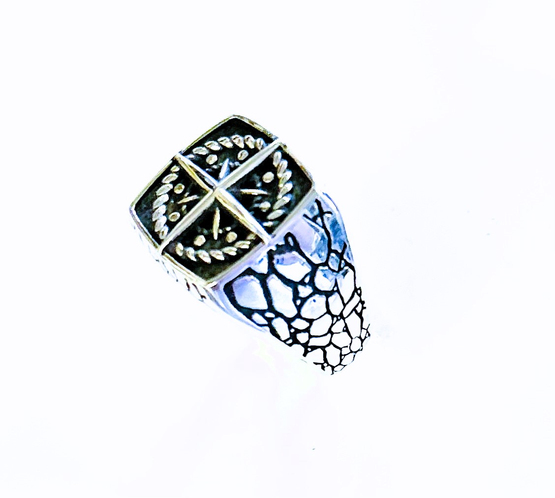 Δαχτυλίδι Ασημένιο Σφραγίδα με σύμβολο
