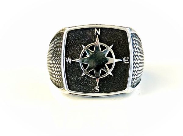 Silver Compass Ring