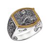 Saint Panteleimon Silver Ring