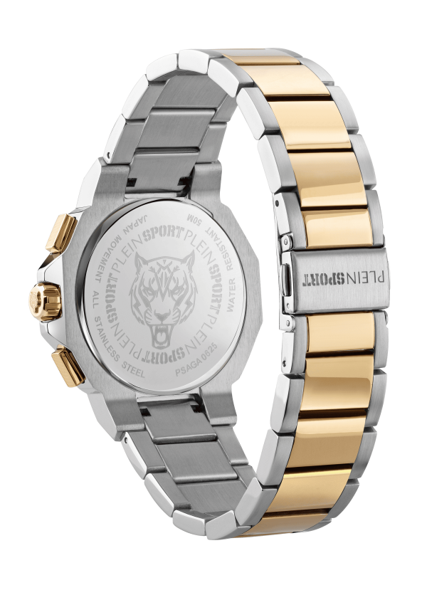 PLEIN SPORTRAMPAGE TWO TONE STAINLESS STEEL BRACELET